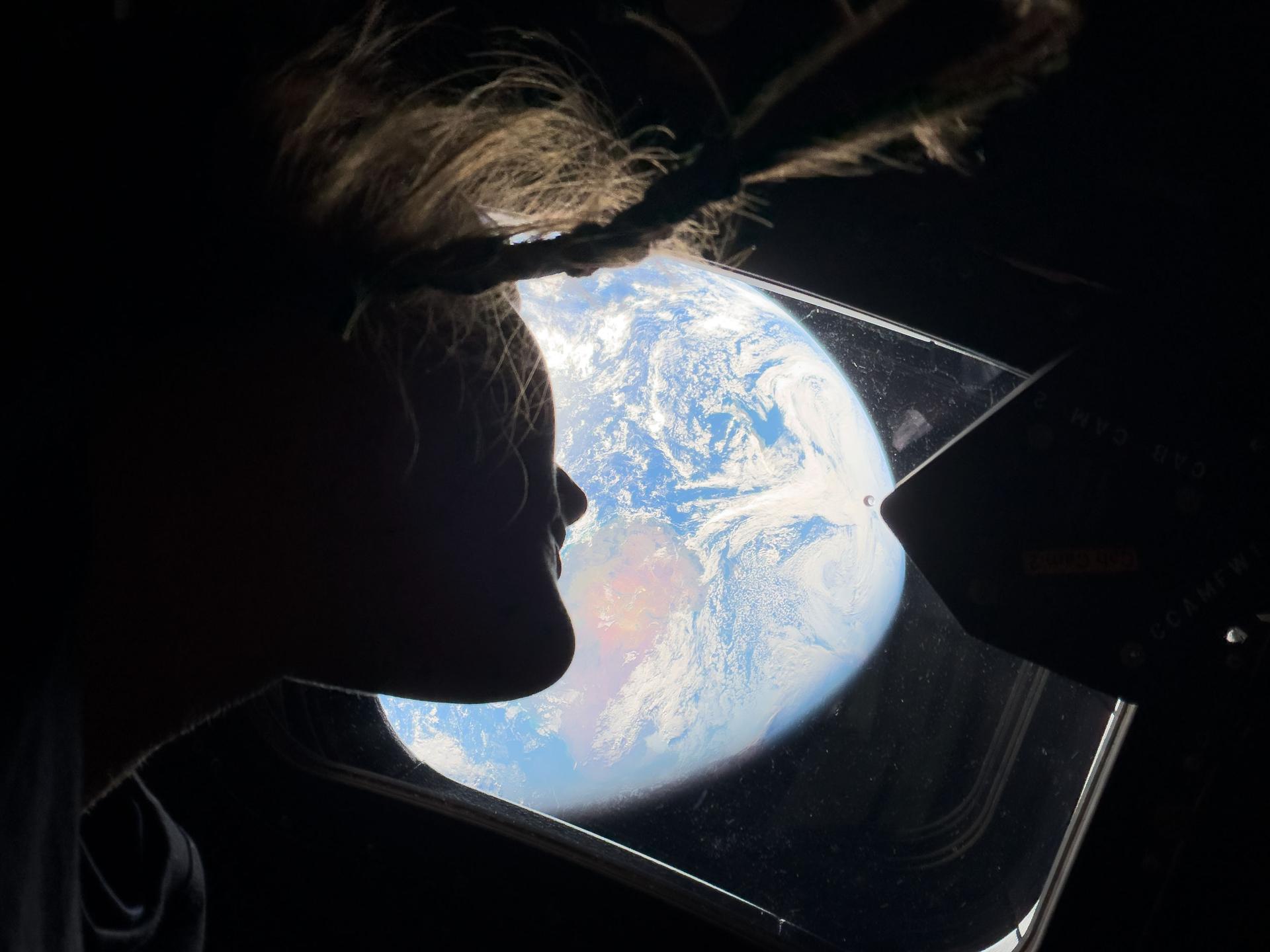 View of Earth from the Orion capsule