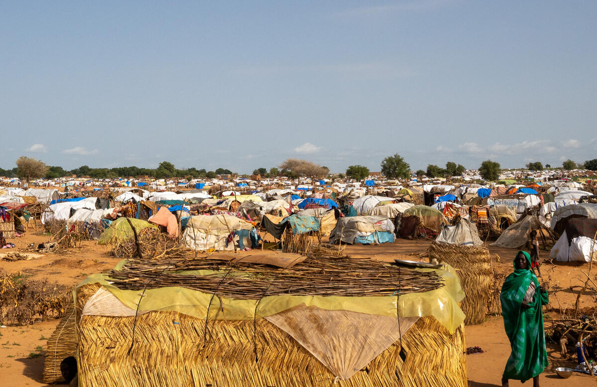 Displaced persons camp in Darfur