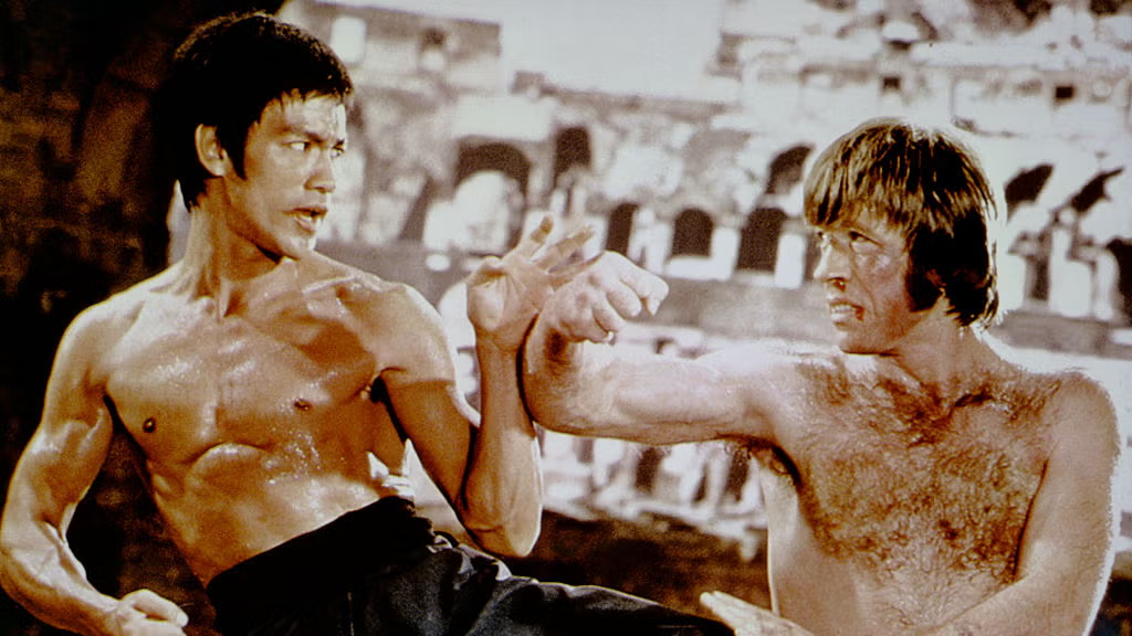 Chuck Norris y Bruce Lee en el Coliseo de Roma