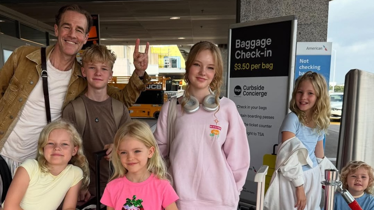 James Van Der Beek with his family