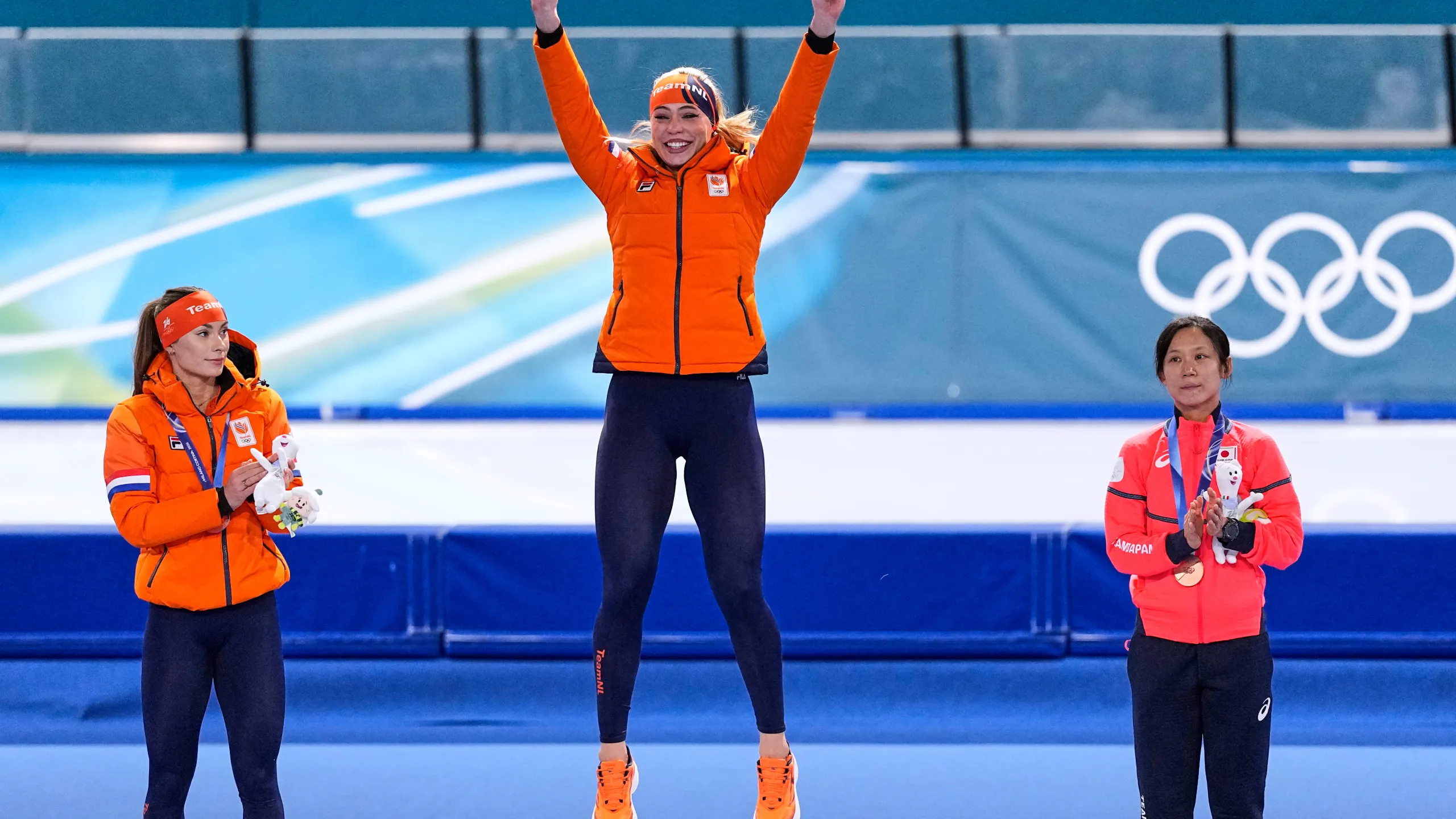 Jutta Leerdam on the podium