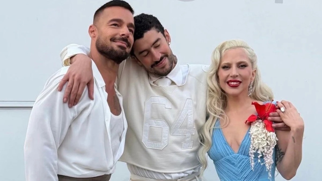 Bad Bunny with Lady Gaga and Ricky Martin