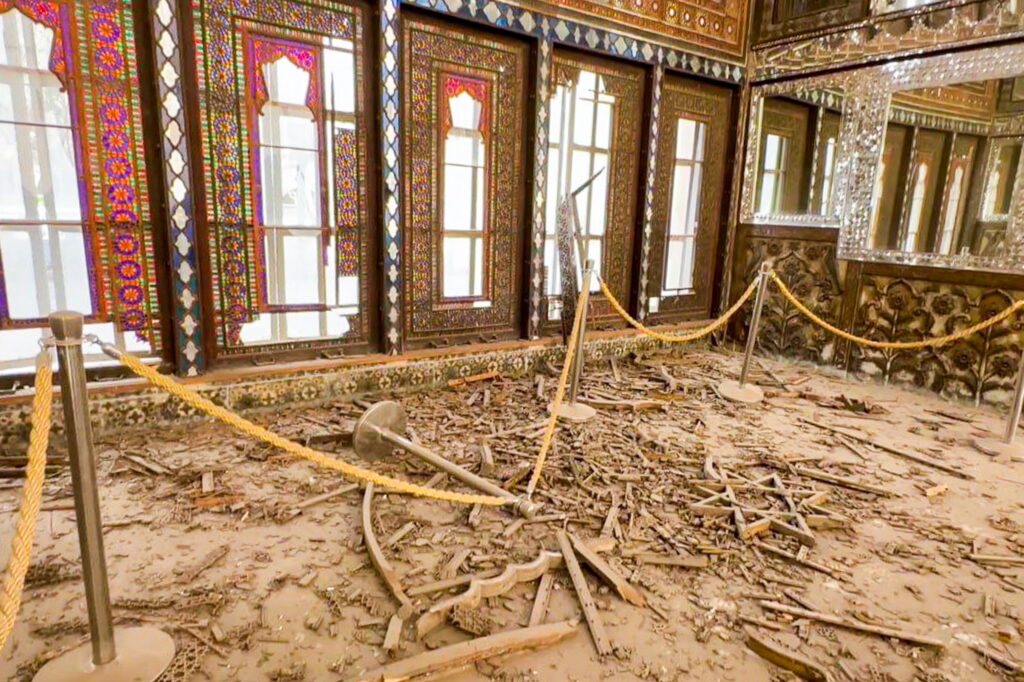 Structural damage at Golestan Palace