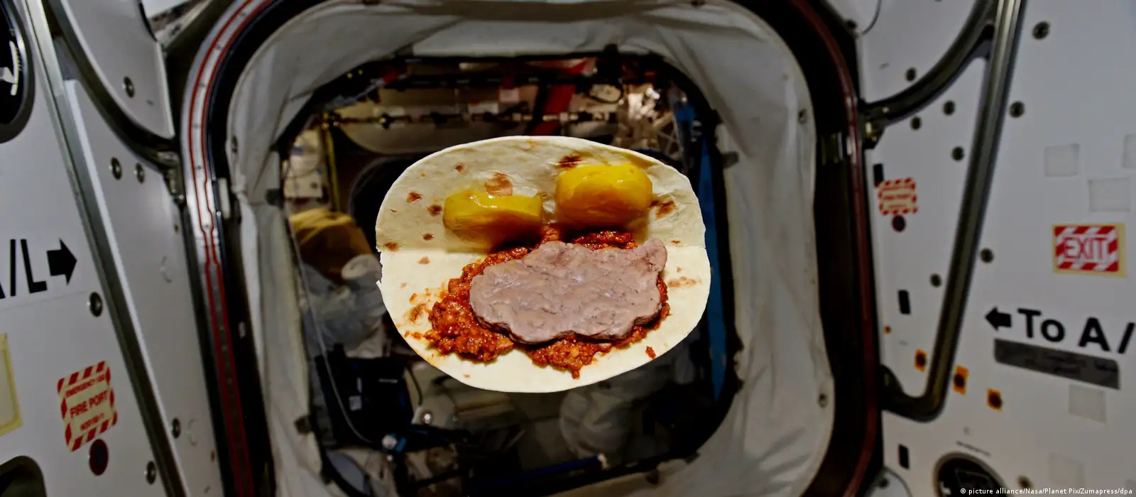 Flour tortillas in zero gravity