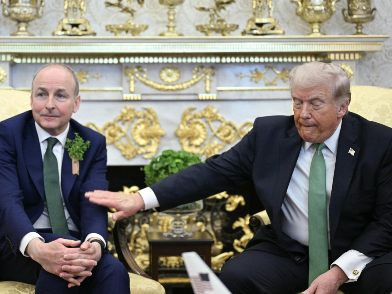 Trump alongside the Irish Prime Minister